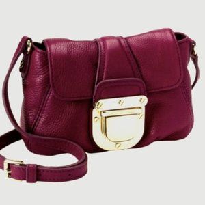 Michael Kors  Charlton Red Leather Crossbody Bag